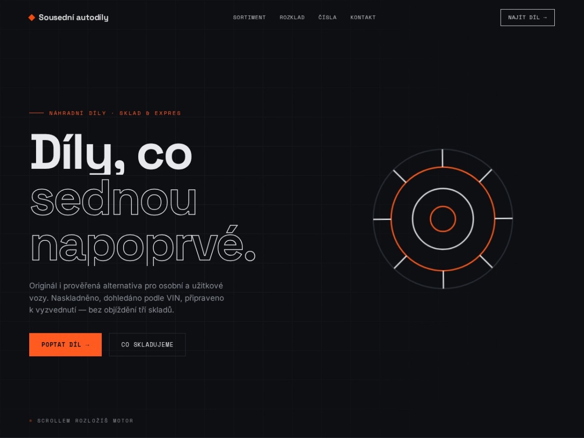 Náhled webu Sousední autodíly