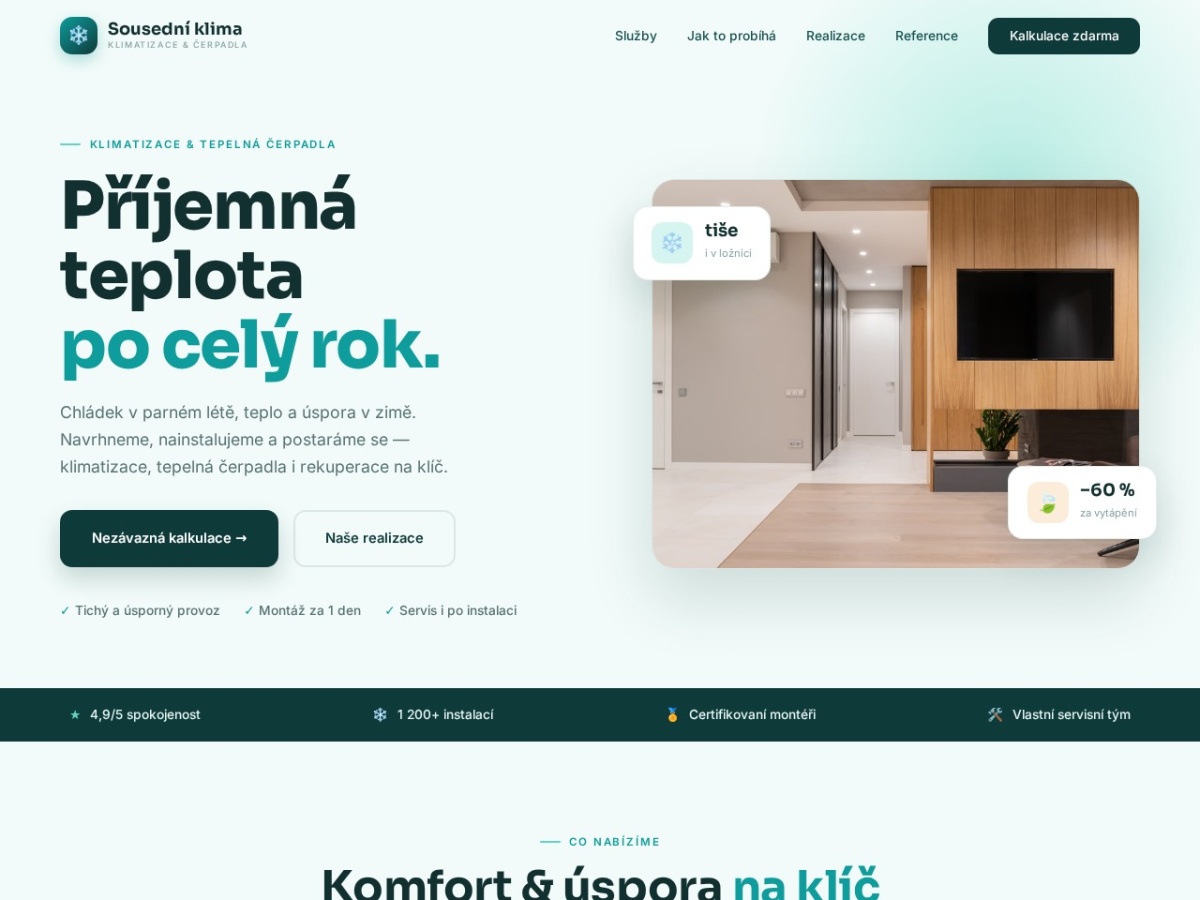 Náhled webu Sousední klima