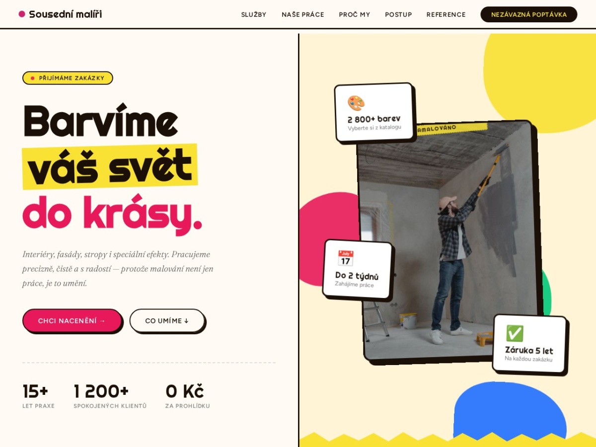 Náhled webu Sousední malíři